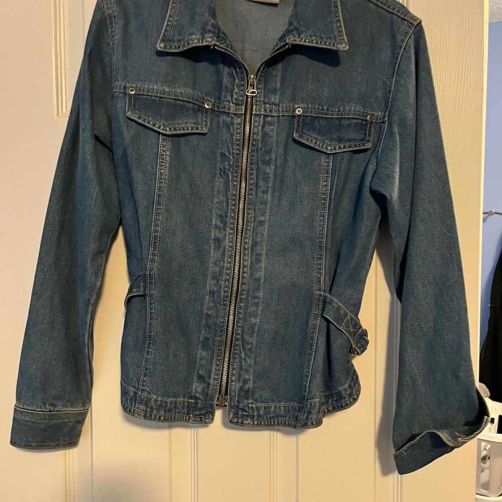 Lightweight denim zip up jacket - Picture 5 of 8